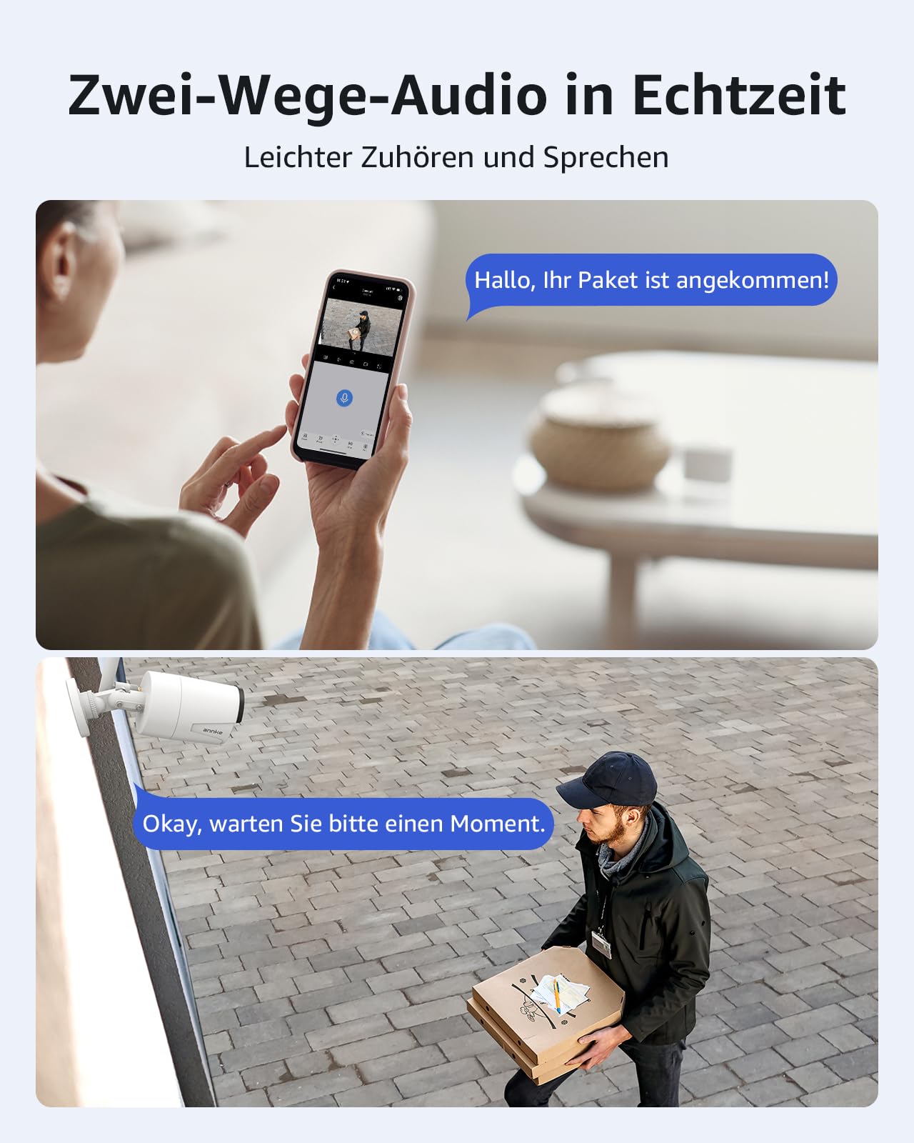 ANNKE 3MP Überwachungskamera Set Aussen WLAN mit 12''Monitor, 10CH 4K Wireless NVR mit 4 Pcs 3MP WiFi Kameras, 2-Wege-Audio, Personenerkennung, 24/7 Aufnahme, 30M Nachtsicht für Aussen, Innen, 1TB HDD