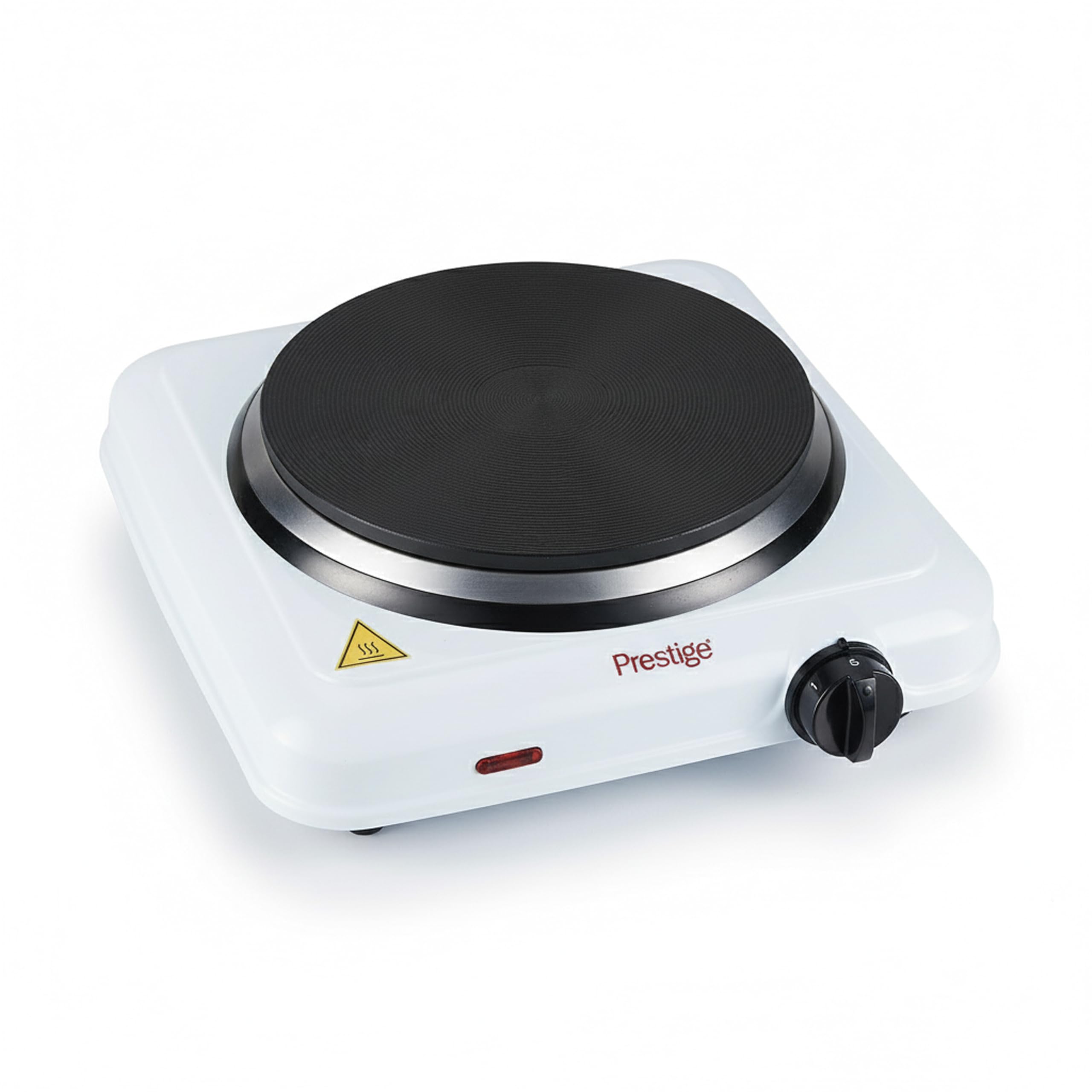 Prestige Electric Hot Plate - Single Burner Stove with Adjustable Temperature Control and Overheat Protection for Cooking Convenience White PR81523