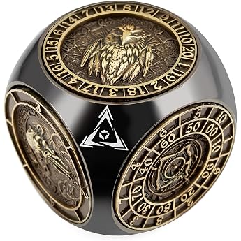 Haxtec Spinner Dice 7 in 1 Metal DND Dice Set - Unique Dice Spinner for Goblin Metal D&D Dice Perfect for Dungeons and Dragons & DND Gifts - Dice King