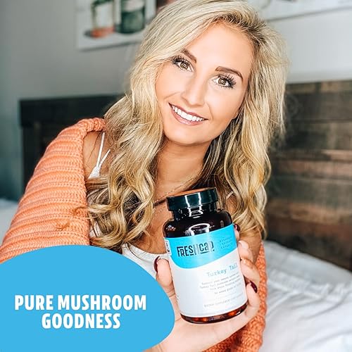 Miniatura 6 de FreshCap Mushrooms Paquete de cerebro y cuerpo (cápsulas) - Cápsulas de suplemento de hongos de cola de pavo y hongo de melena de león