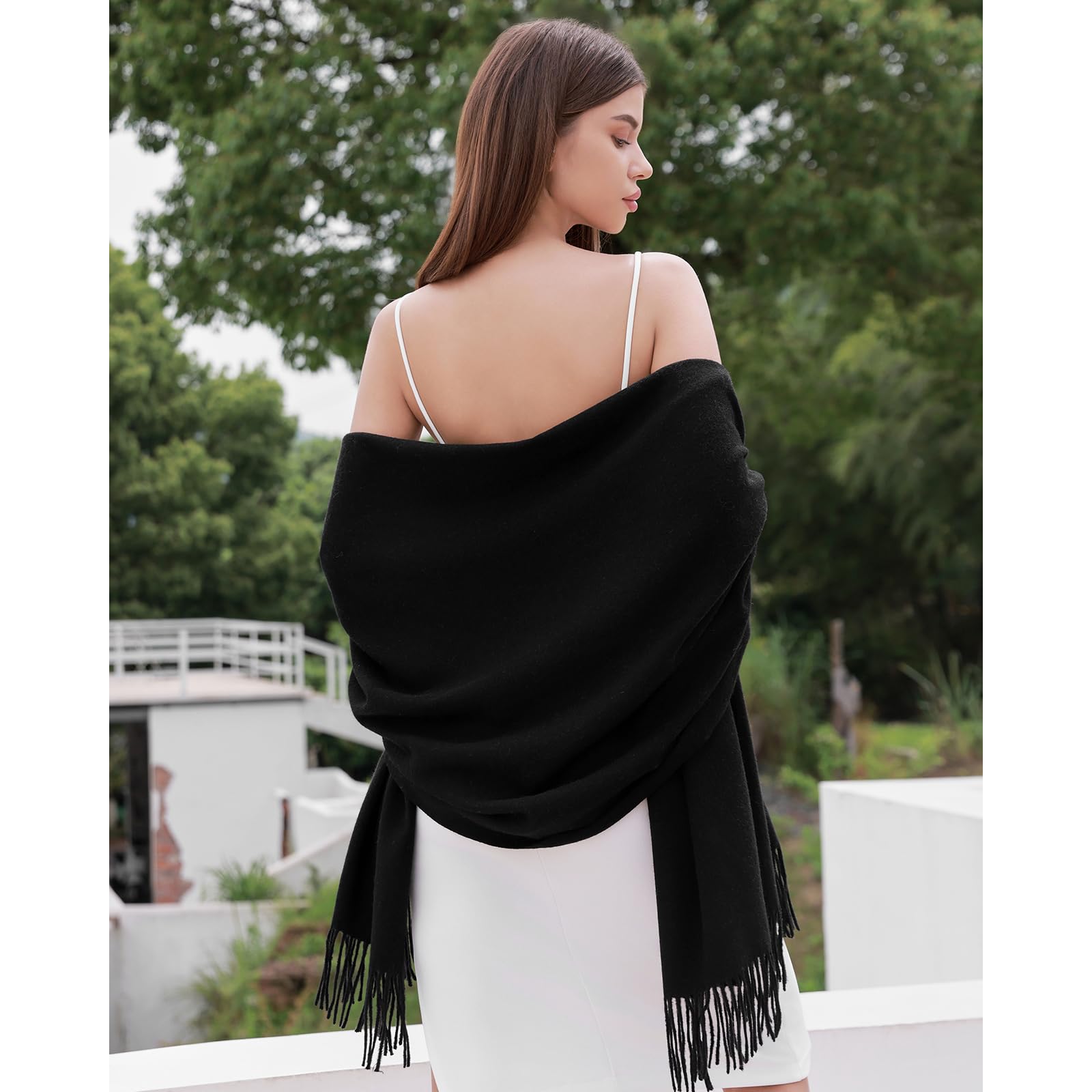 RIIQIICHY Sciarpa Donna Invernale Pashmina Scialle Caldo Stola Elegante per Abito da Sposa Cerimonia Donna