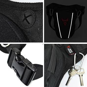 Oxford Motorcycle Bike Drop Leg Bag Waist Pack for Men Women Thigh Waist Bum Hip Fanny Belt Bag Cell Mobile Phone Purse Pouch Outdoor Travel Hiking Cycling Tactical Sports Daypack Black Gray