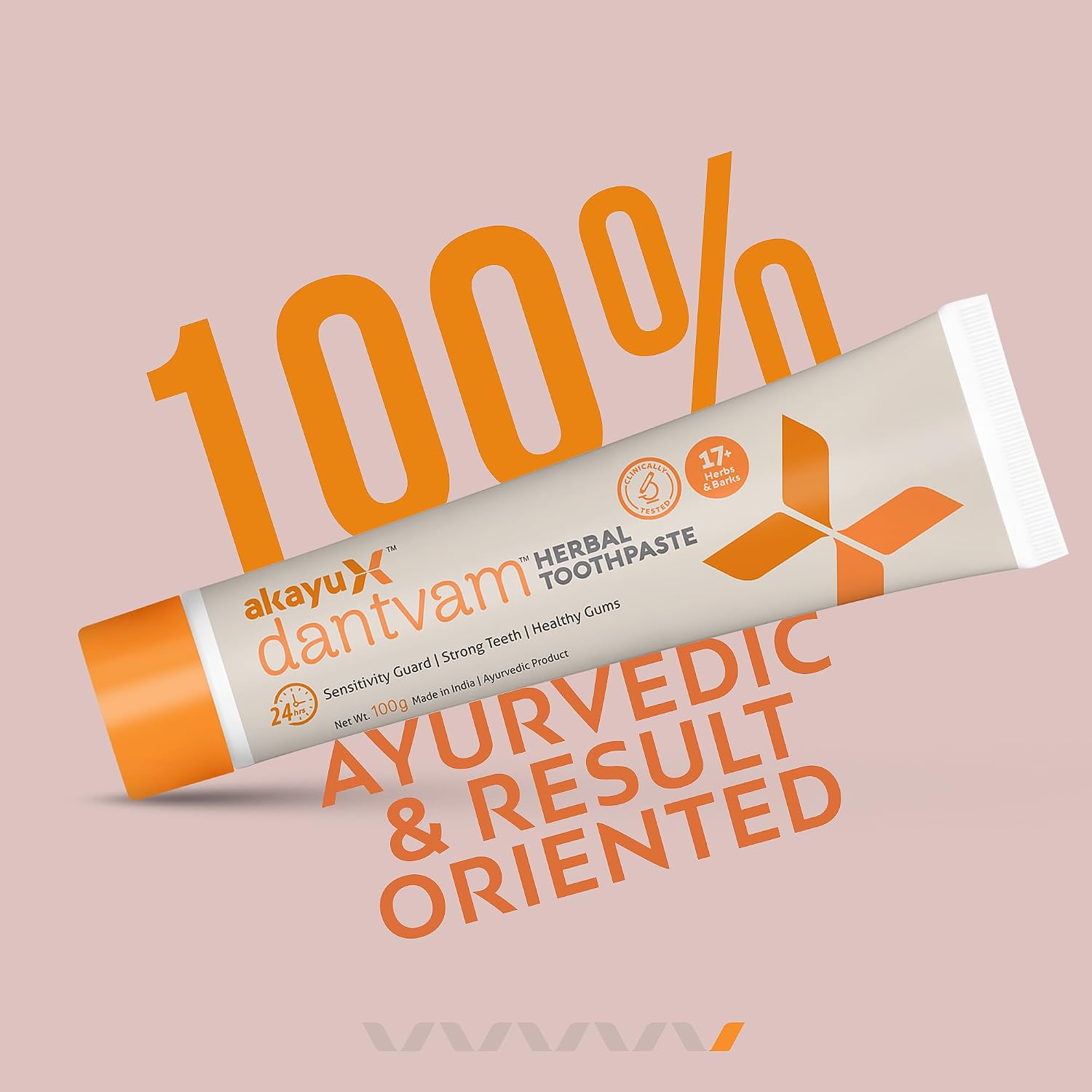 Ayurvedic Toothpaste for Teeth Sensitivity, Bleeding and Swollen Gums - Natural Oral Care Solution for Healthy Gums and Strong Teeth, Combo Pack of 2 (100g X 2)