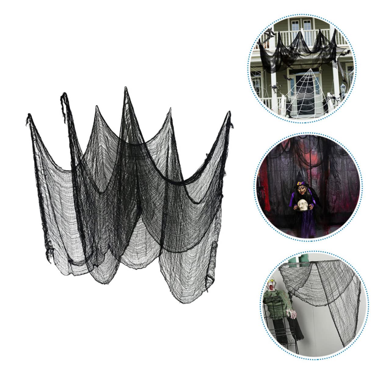Ciieeo 5 Juegos De Gasa De Halloween Aterradora para Fotos Tela Festiva Espeluznante Decoración De Halloween Gasa Accesorio para Fiesta De Halloween 2 Piezas X 5