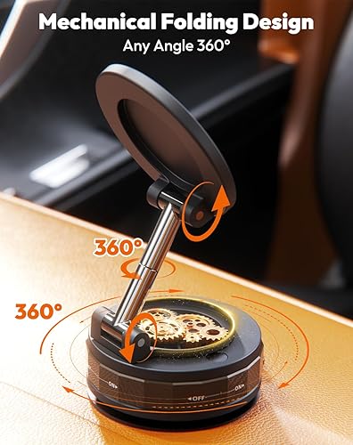 Miniatura 5 de Meifigno Soporte de teléfono celular mejorado para MagSafe, soporte magnético ajustable para teléfono de automóvil, soporte de teléfono con ventosa