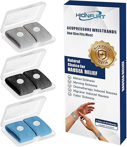 Miniatura 7 de Bandas antináuseas para adultos y niños, alivio de náuseas matutinas para mujeres embarazadas, alivio de acupresión y náuseas para automóvil, mar,