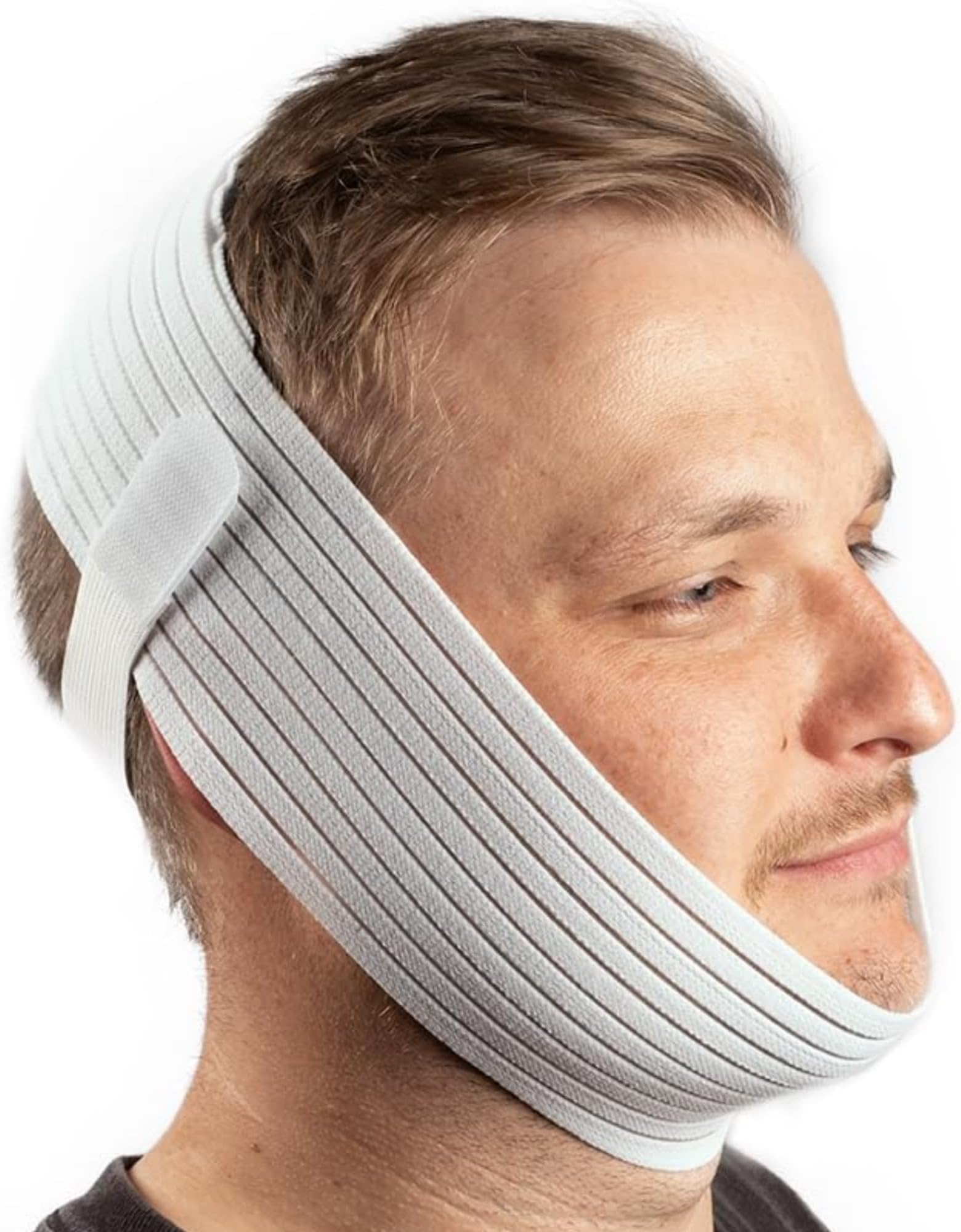 LIFESOURCE Made in USA Anti Snoring Chin Strap for CPAP Users – Adjustable, Breathable, Latex-Free Sleep Support – Comfortable Snoring Solution for Men & Women