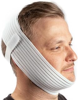 LifeSource Made in USA Anti Snoring Chin Strap for CPAP Users, Chin Strap for Snoring Solution, Breathable, Adjustable, Latex Free, Comfortable Sleep Support for Men & Women, Snoring Support