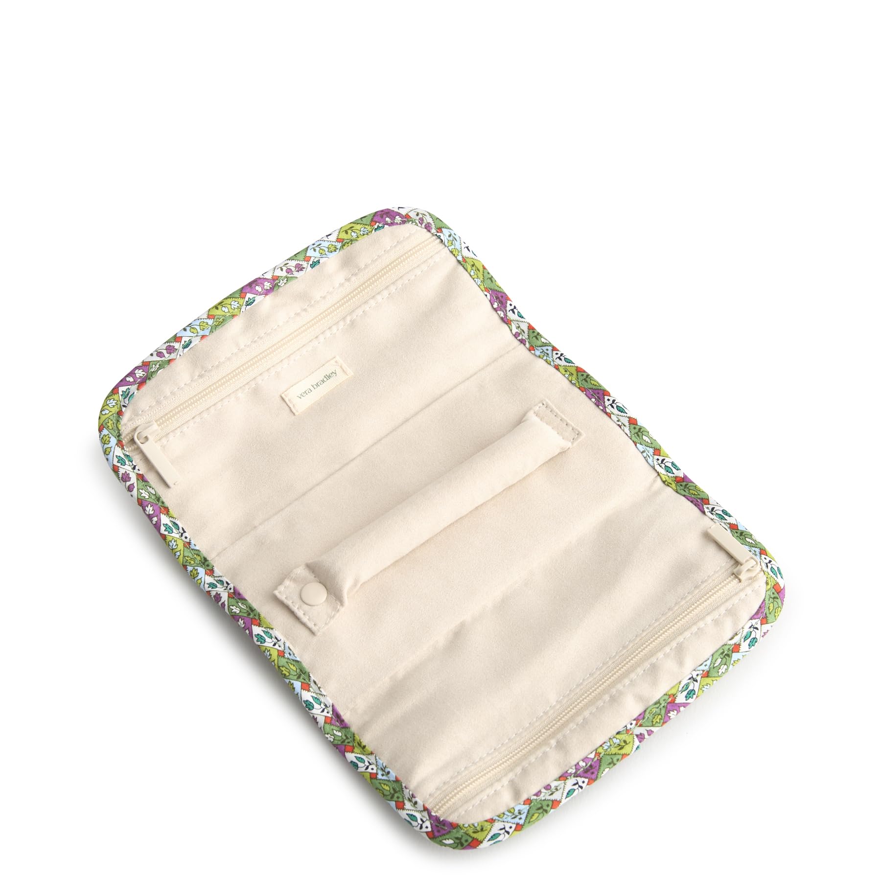 Vera Bradley Hochwertige Schmuckrolle aus Baumwolle, kariert