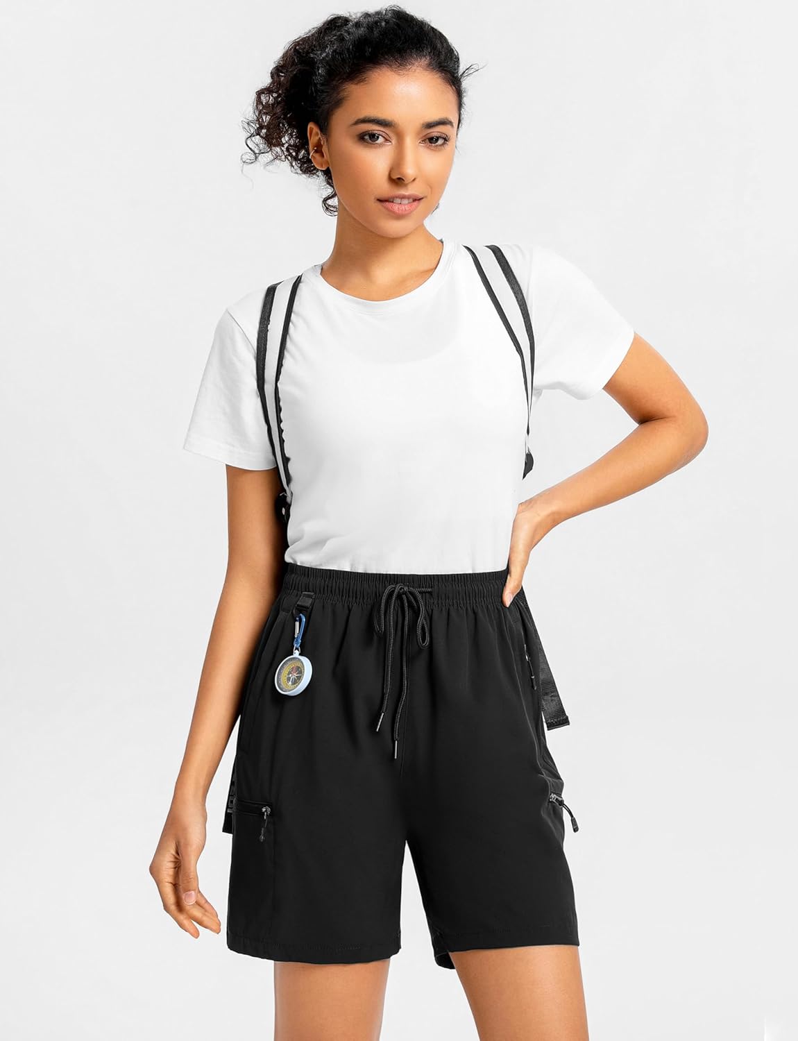 Women's 7'' Hiking Cargo Shorts Quick Dry Lightweight Summer Shorts for Women Athletic Golf - Image 3