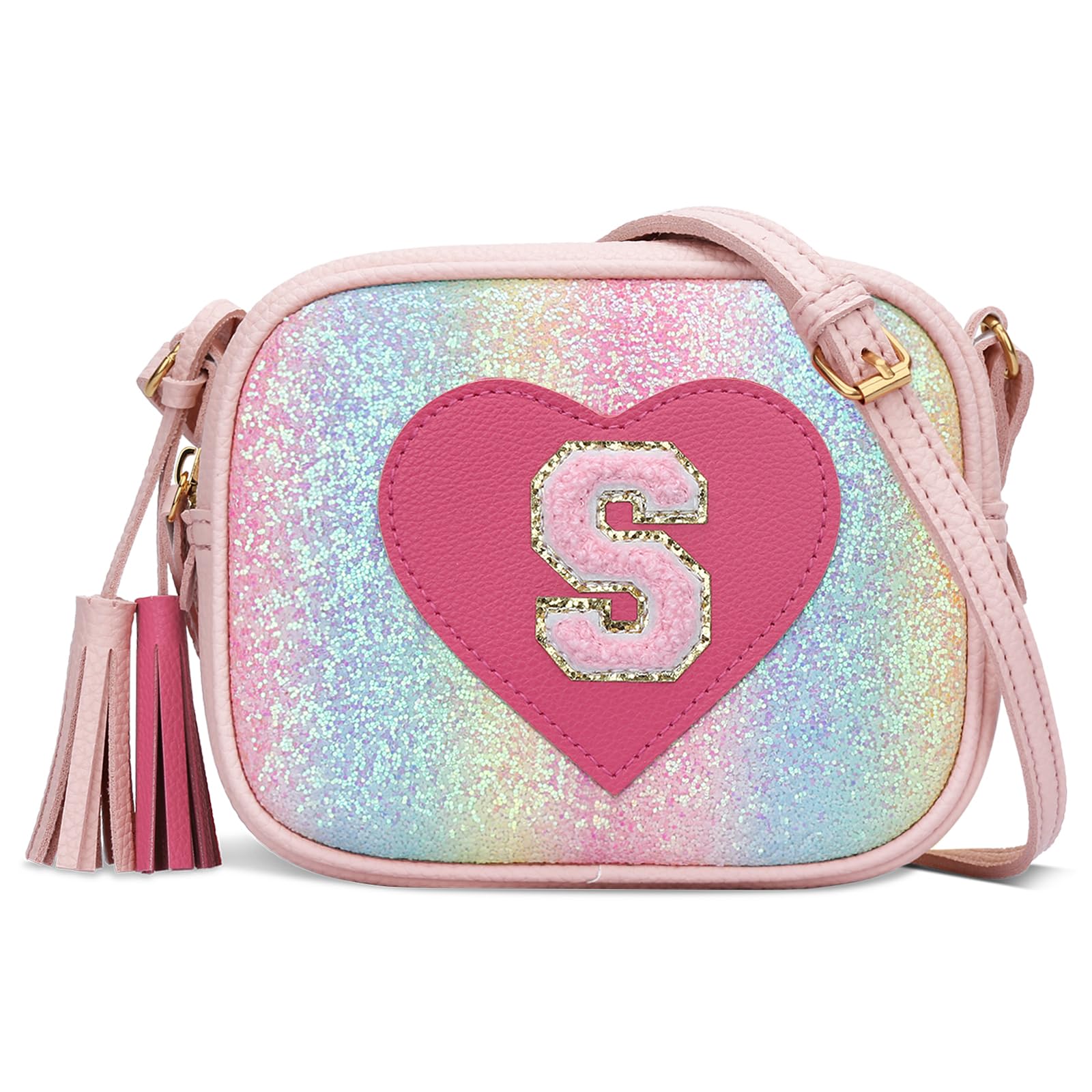 KKXIU Birthday Gifts for Girls Initial Toddler Purse Cute Kids Crossbody Bag