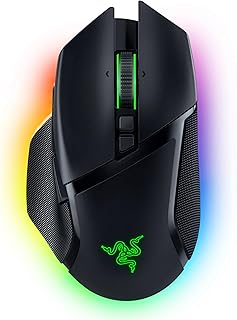 Razer Basilisk V3 Pro - Ratón Inalámbrico Personalizable para Juegos con Rueda Inclinable Hyperscroll (Sensor Óptico Focus Pro 30K, Iluminación Cromática de 13 Zonas, Botones Programables 11) Negro