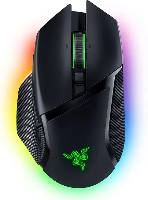 Razer Basilisk V3 Pro - Anpassbare kabellose Gaming-Maus HyperScroll Tilt Wheel (Focus Pro 30K Optischer Sensor, 13-Zonen Chroma-Beleuchtung, 10+1 Programmierbare Tasten) Schwarz