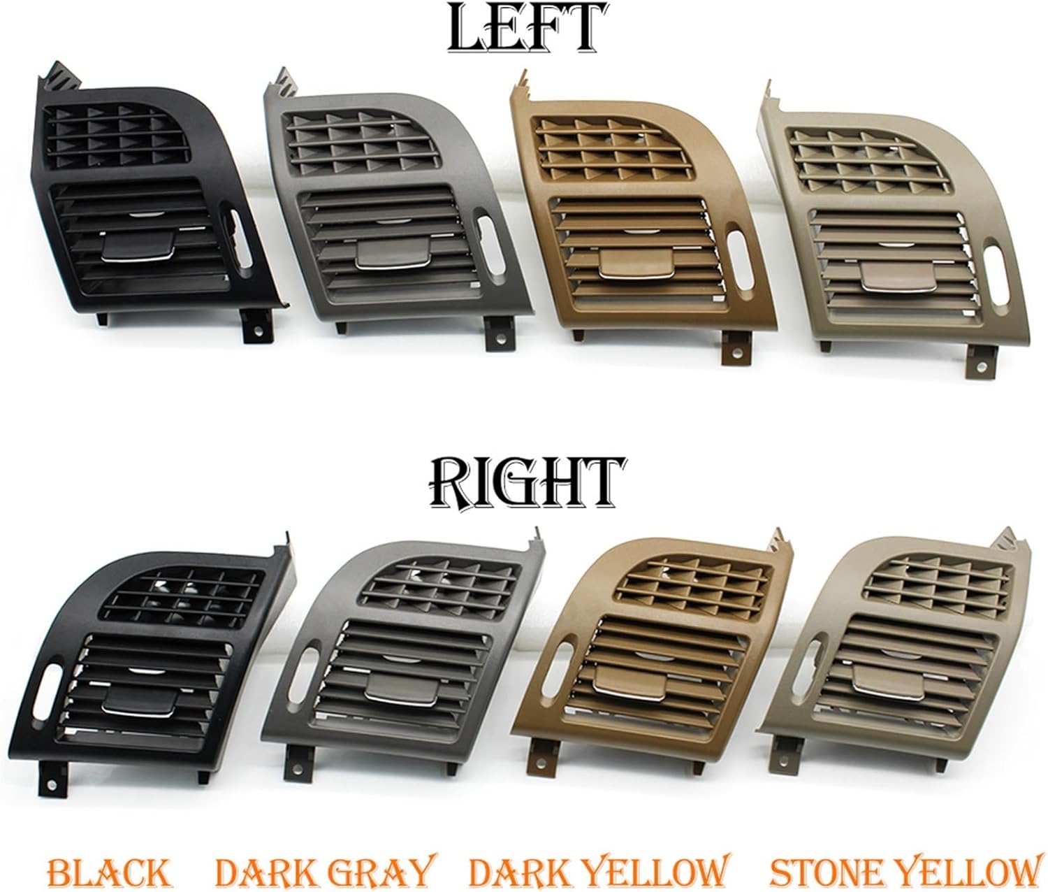 Front Dashboard Air Conditioner Ac Vent Grille Cover Panel Compatible With Mercedes Benz E Class W211 2003-2008 E200 E230 E260 E280 E300(Stoneyellow-Left)