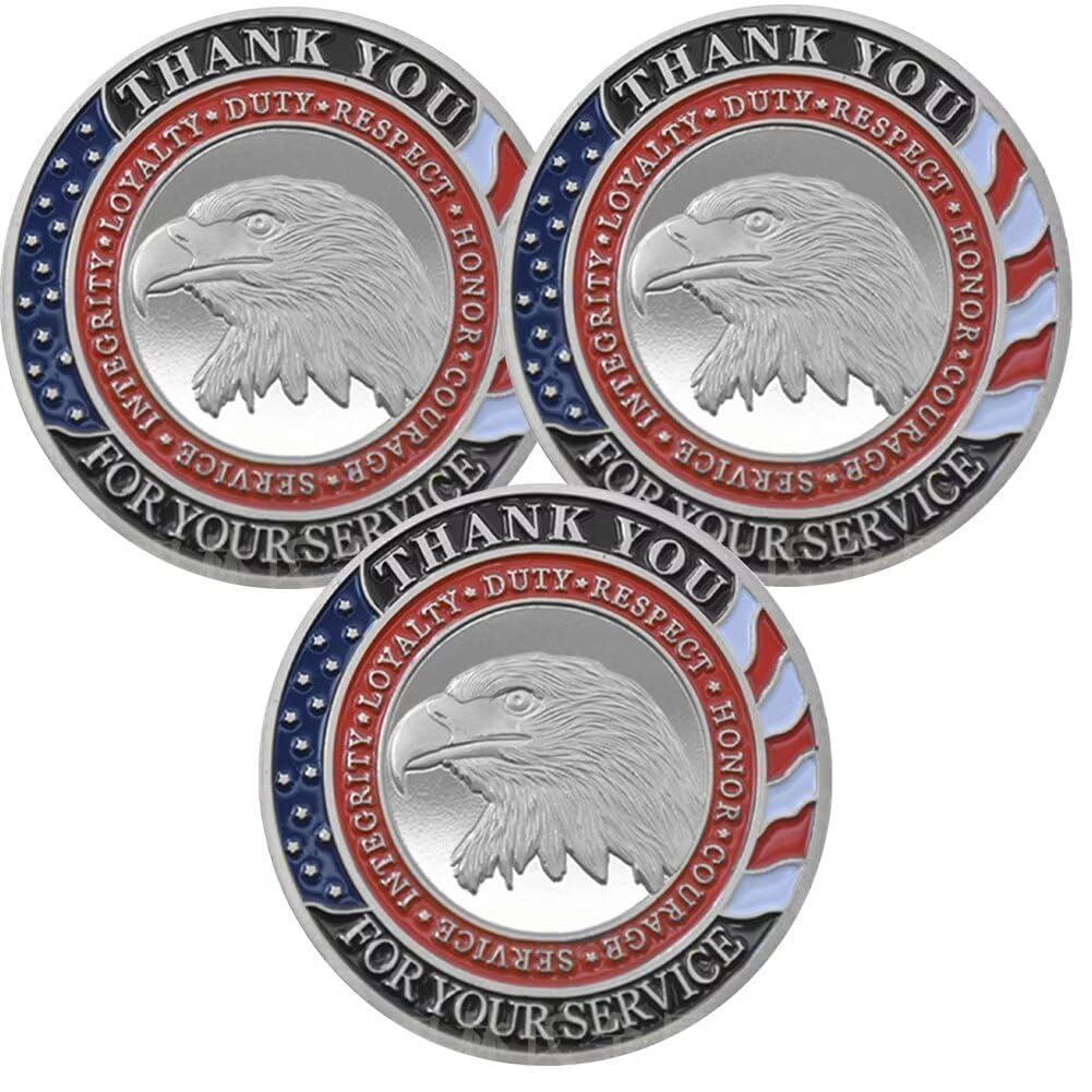 Moneta wyzwań wojskowych "Thank You for Your Service Veteran Coin", uhonorowanie wszystkich, którzy służyli wojskowej monetą wyzwania uznania
