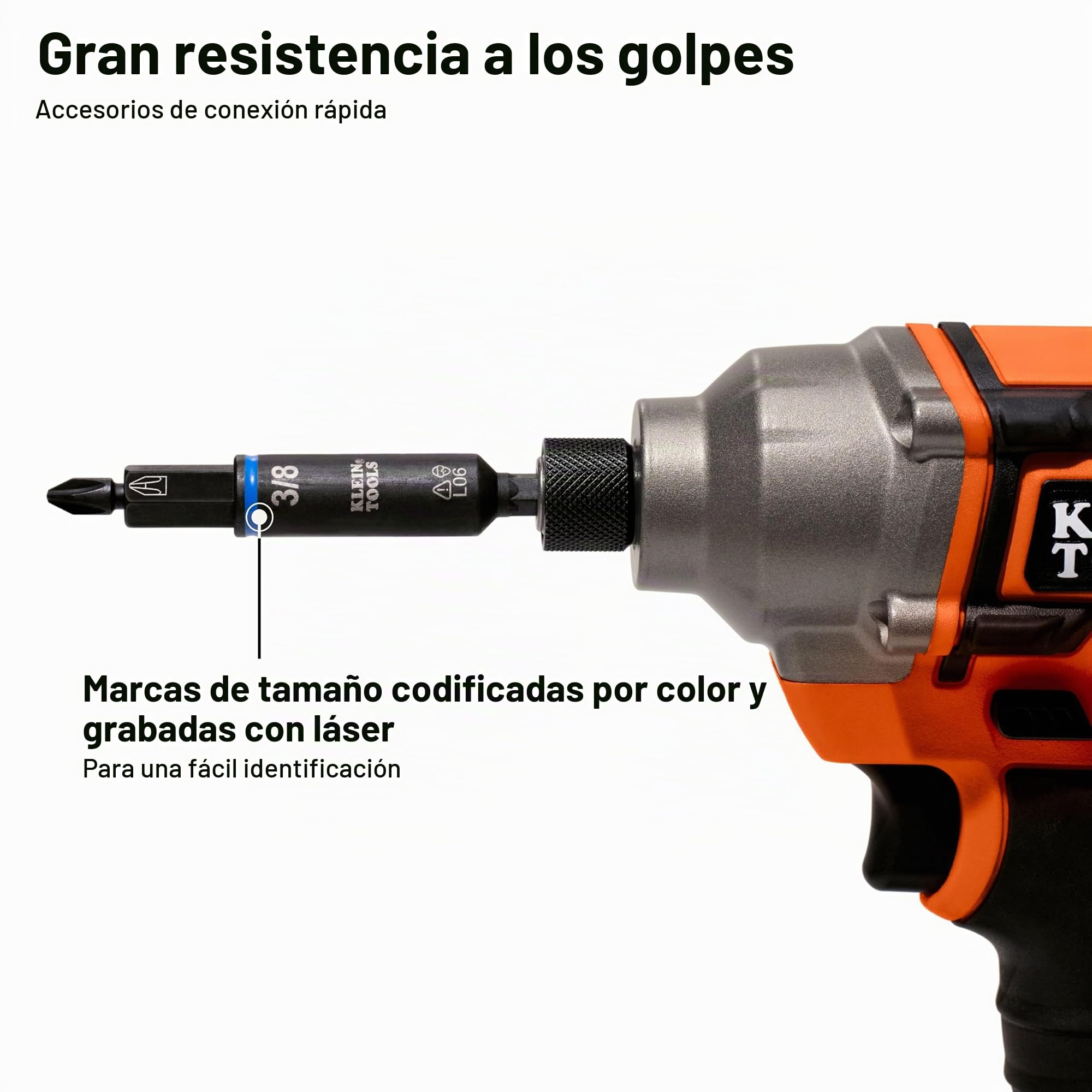 Klein Tools 32500HDRT KNECT Destornillador de carraca, destornillador multibrocas/llave de vaso, herramienta 11 en 1 apta para impacto con puntas Phillips, planas, cuadradas y Torx