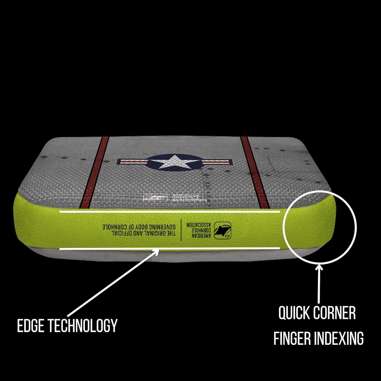 ACA Synergy Edge Professional Cornhole Bags Dual Sided 6x6 Bomber