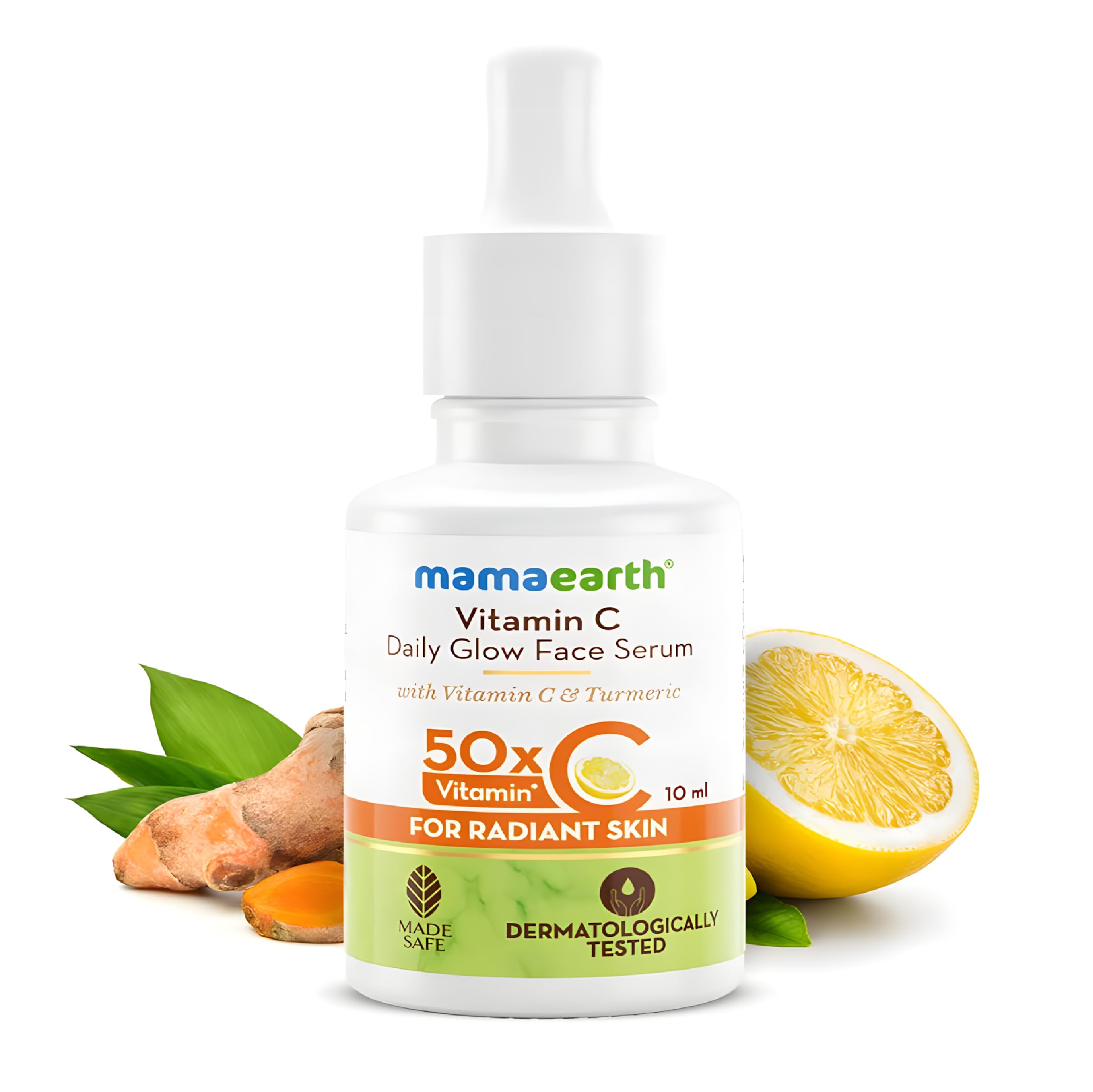 Mamaearth Vitamin C Daily Glow Face Serum for Men & Women - Vitamin C Serum for Glowing Skin, Oily Skin & Dark Spots, With 50x Vitamin C -10ml