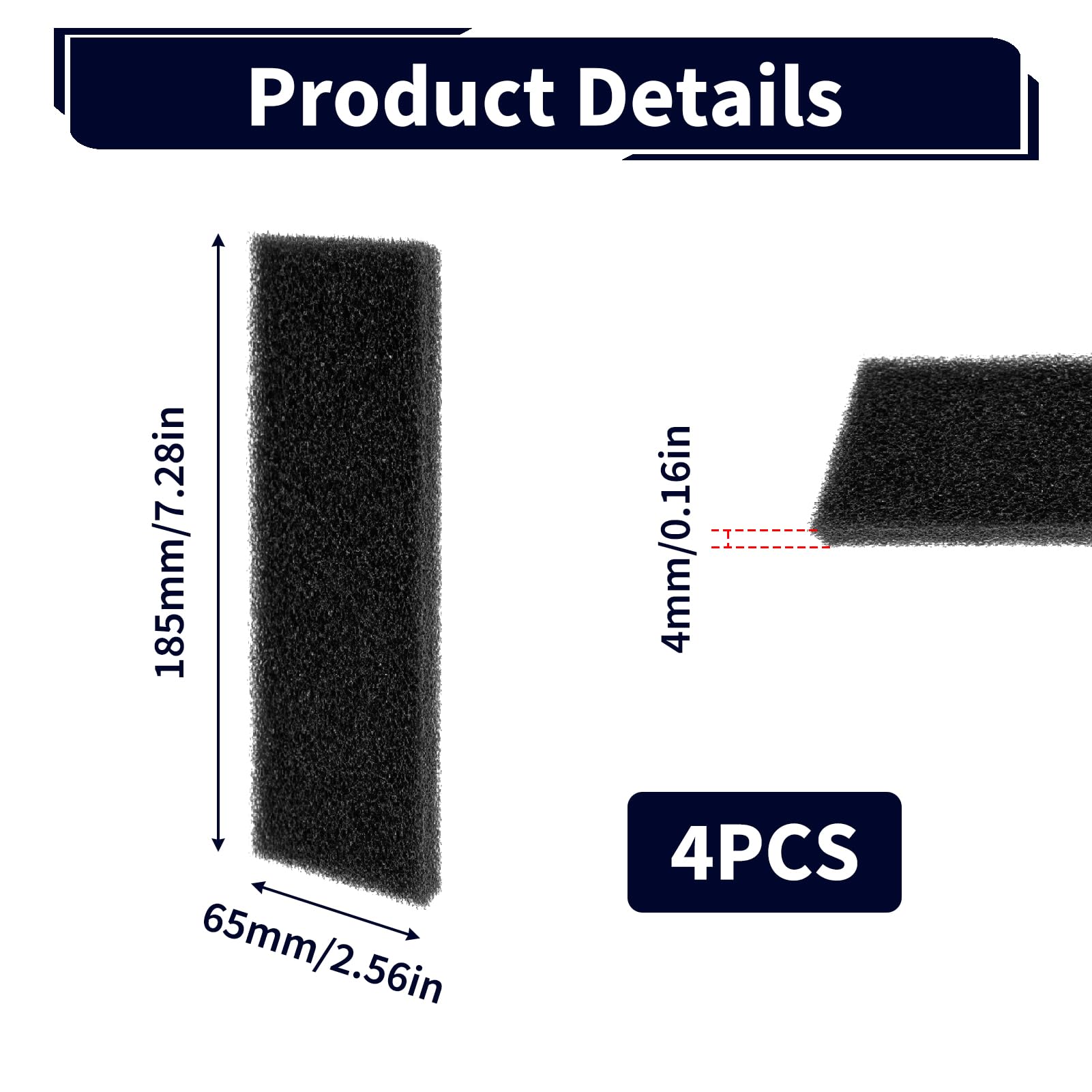 4 Stück Aktivkohlefilter Katzenklo Kompatibel CROPLAS, Katzenklo Filter 4er Pack – Universal Ersatzfilter Katzentoilette mit Deckel 4 mm Aktivkohlevlies zuschneidbar Zubehör frische Luft