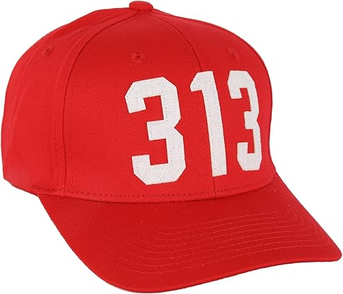 Miniatura 2 de Detroit 313 - Gorra de béisbol para hombre, perfil medio estructurado de seis paneles, gorra de béisbol de sarga china de alta calidad