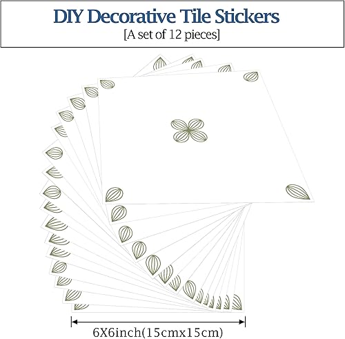 Miniatura 48 de Adhesivos para azulejos autoadhesivos, 12 unidades, autoadhesivas, calcomanías decorativas de pared para cocina, baño, azulejos, impermeables, Pata