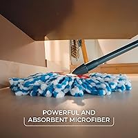 Vista 3 de O-Cedar EasyWring RinseClean - Recambio de microfibra para trapeador giratorio, 1 paquete, color azul