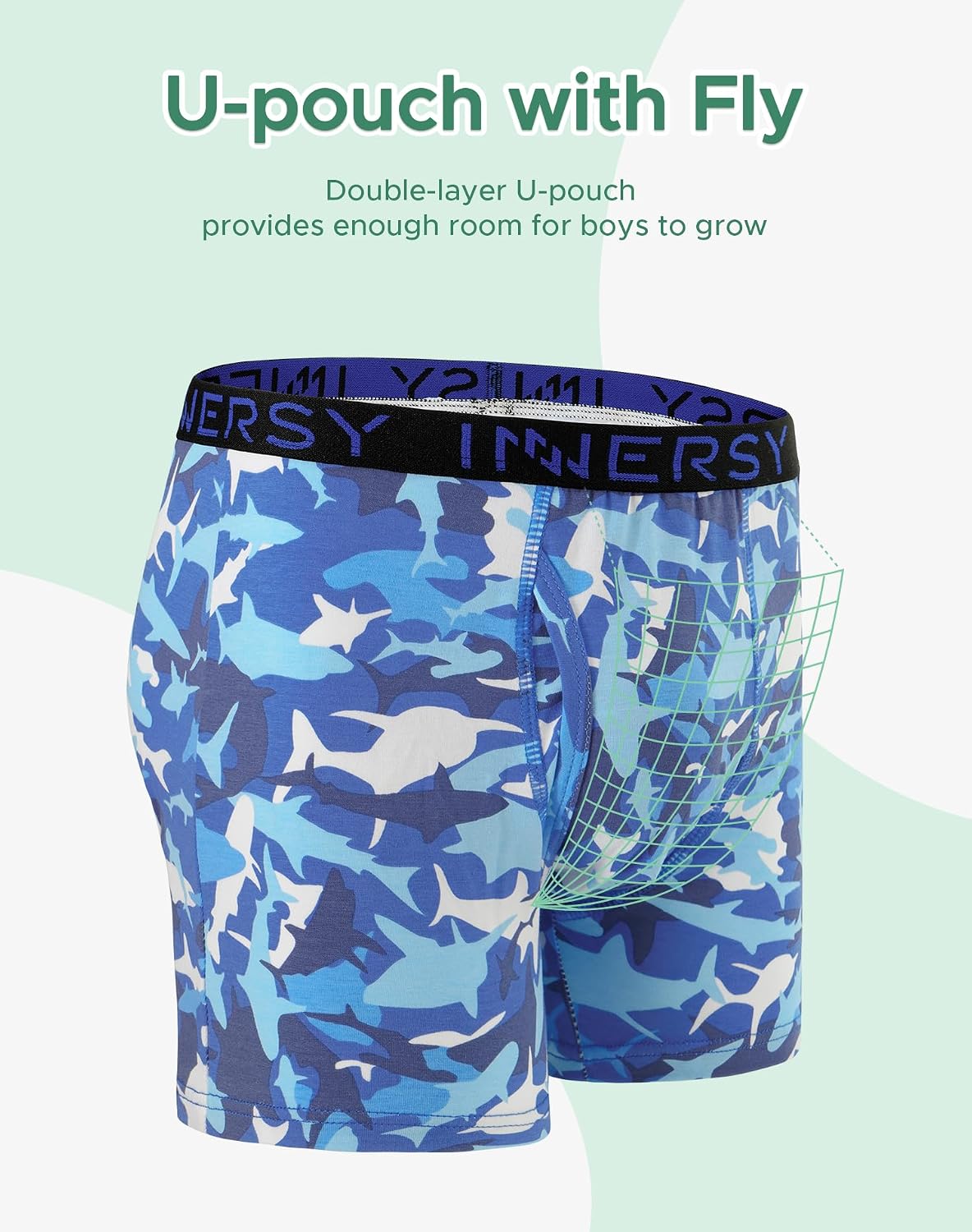 INNERSY Boys' Boxer Briefs Cotton Breathable Underwear for 8-18 Teens 7 Pack