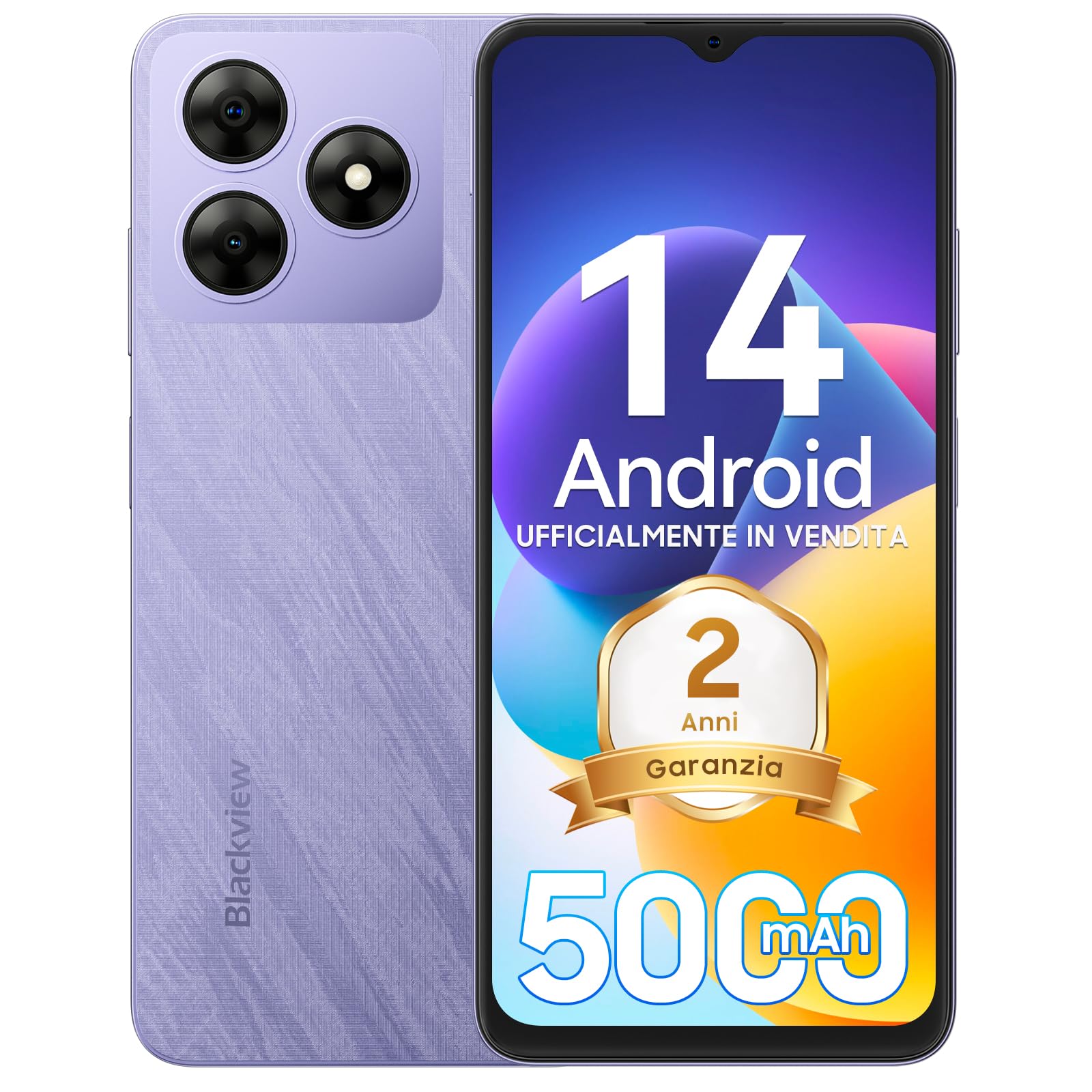 Blackview WAVE8C Smartphone 2025, 6GB+64GB/2TB Telefono Android 14