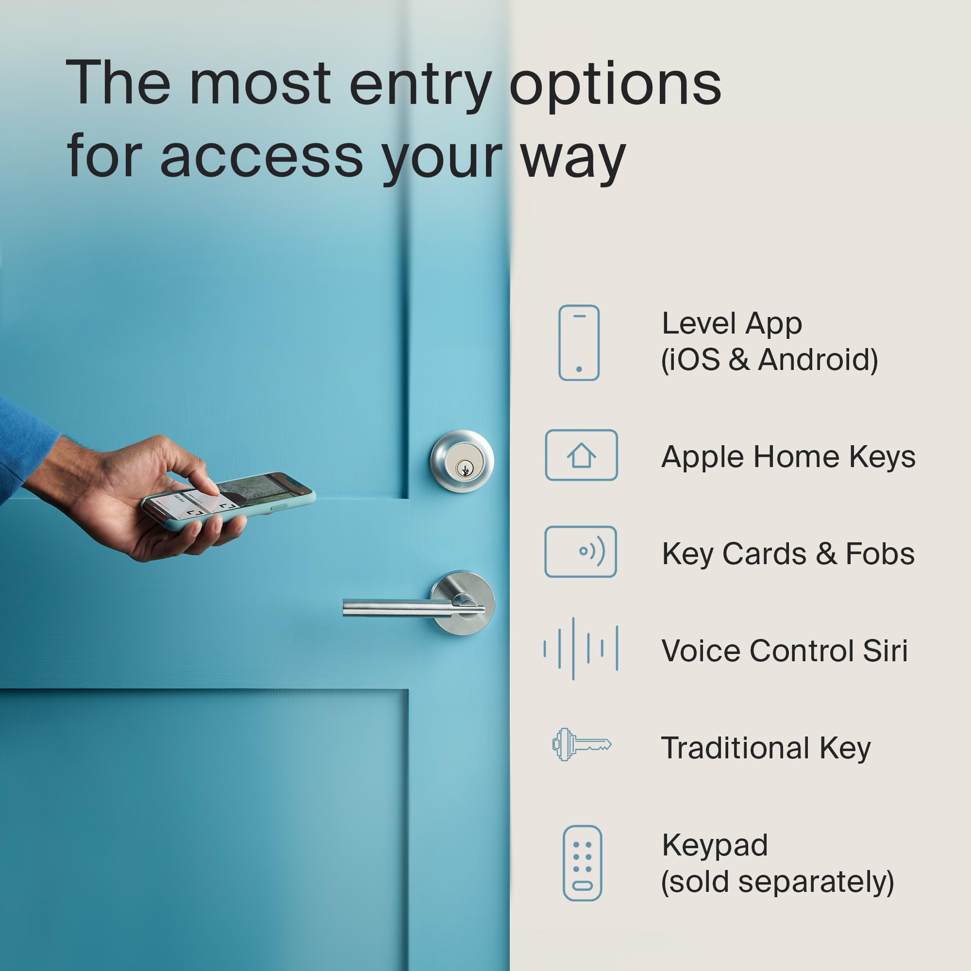 Snapklik.com : Level Lock+ Deadbolt Smart Lock - Worlds Smallest Smart ...