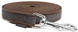 Mystique® Gummierte Schleppleine 20mm ohne Handschlaufe Standard Karabiner braun 5m