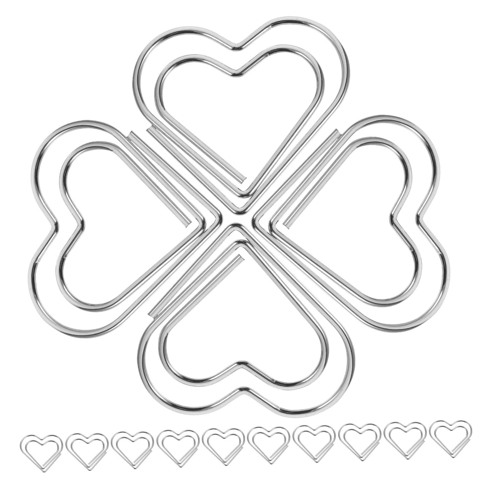 DOITOOL 4 Set Graffette Clip Metallo Per Ufficio E Documenti Accessori Scrivania Creativi E Delicati Per Biglietti Visita Note E Libri 100 Pezzi * 4