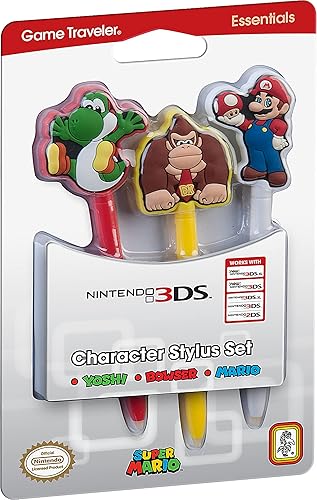 Miniatura 3 de Officially Licensed Nintendo 3DS Game Traveler Essentials 3pc. Character Stylus Pack Mario, Yoshi, Donkey Kong