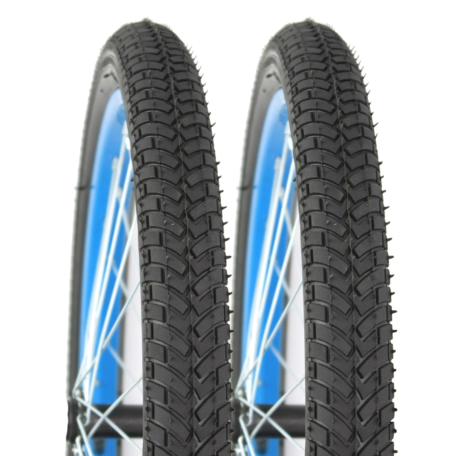 Pro Air 20" x 1.95 BMX Tyre Freestyle Flatland Tyre Low Profile Tread with High Grip & Fast Rolling (x2 Tyres Only)