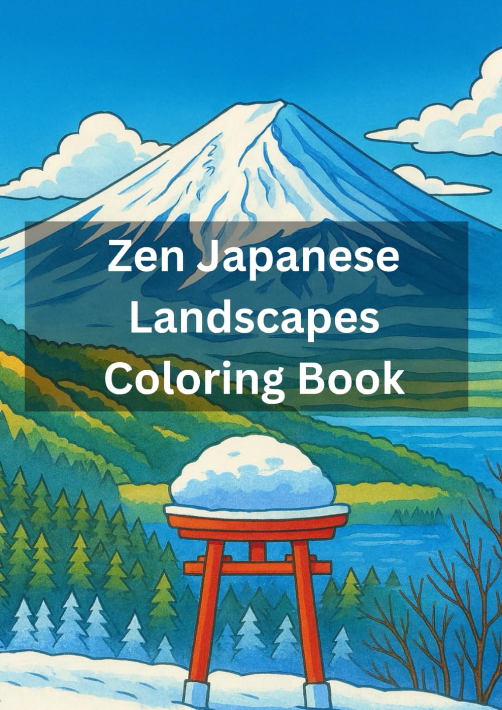 Zen Japanese Landscapes Coloring Book