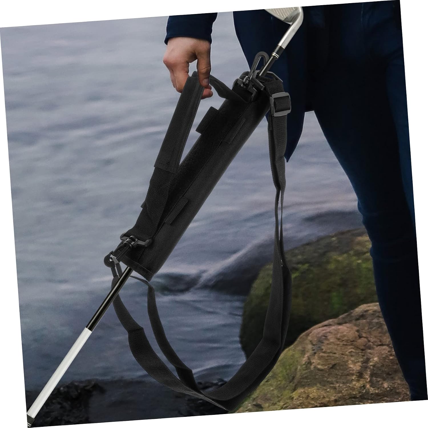 Portable Golf Club Carrier Durable Golf Bag with Side Pocket for Accessories Compact Design for Easy