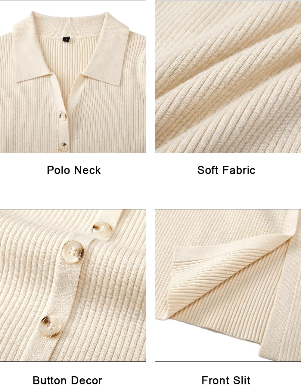 Newshows Womens Sweater Dress Fall Teacher Oufits 2025 Long Sleeve Business Casual Bodycon Split Ribbed Knit Midi Dresses - Image 8