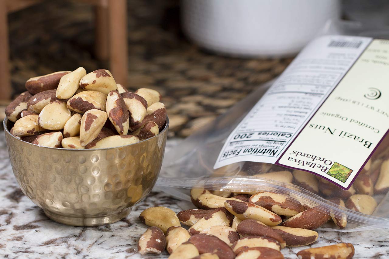 Bella Viva Orchards Organic Brazil Nuts, 1 lb of Organic Brazil Nuts