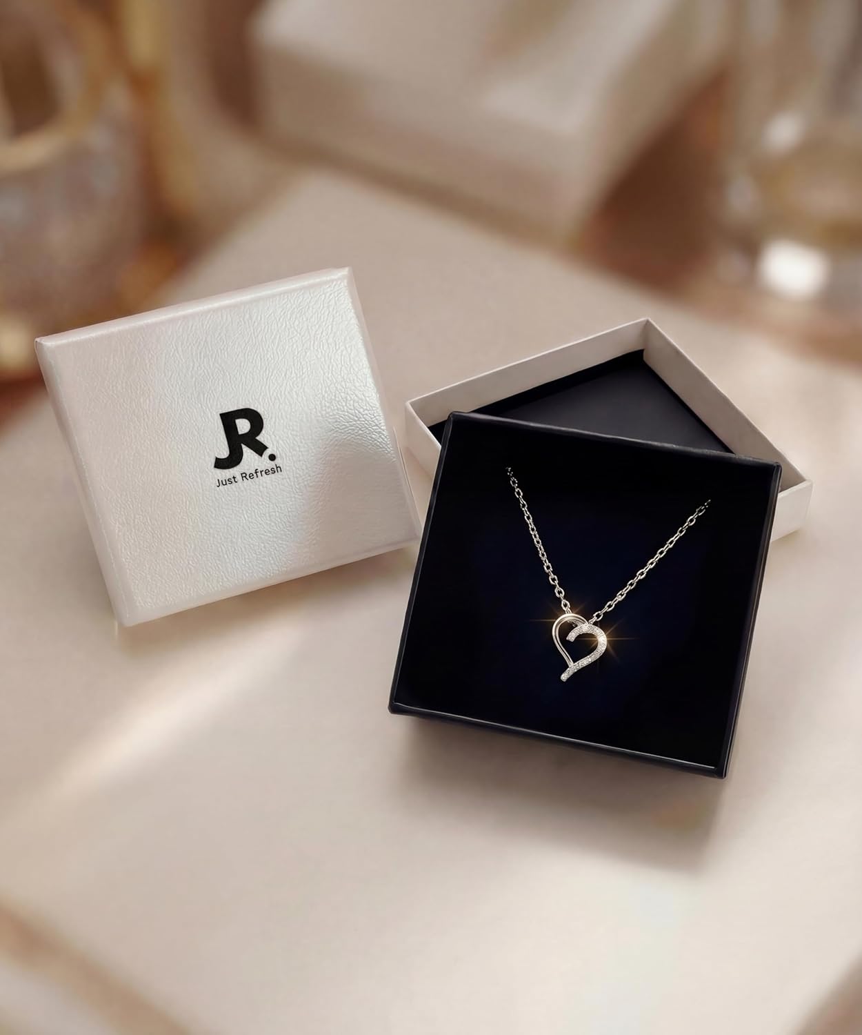 Heart 14K White Gold Plated Necklace for Women Dainty Love Cubic Zirconia Pendant Necklaces Birthday Jewelry Gifts for Her, Mom, and Wife - Image 7