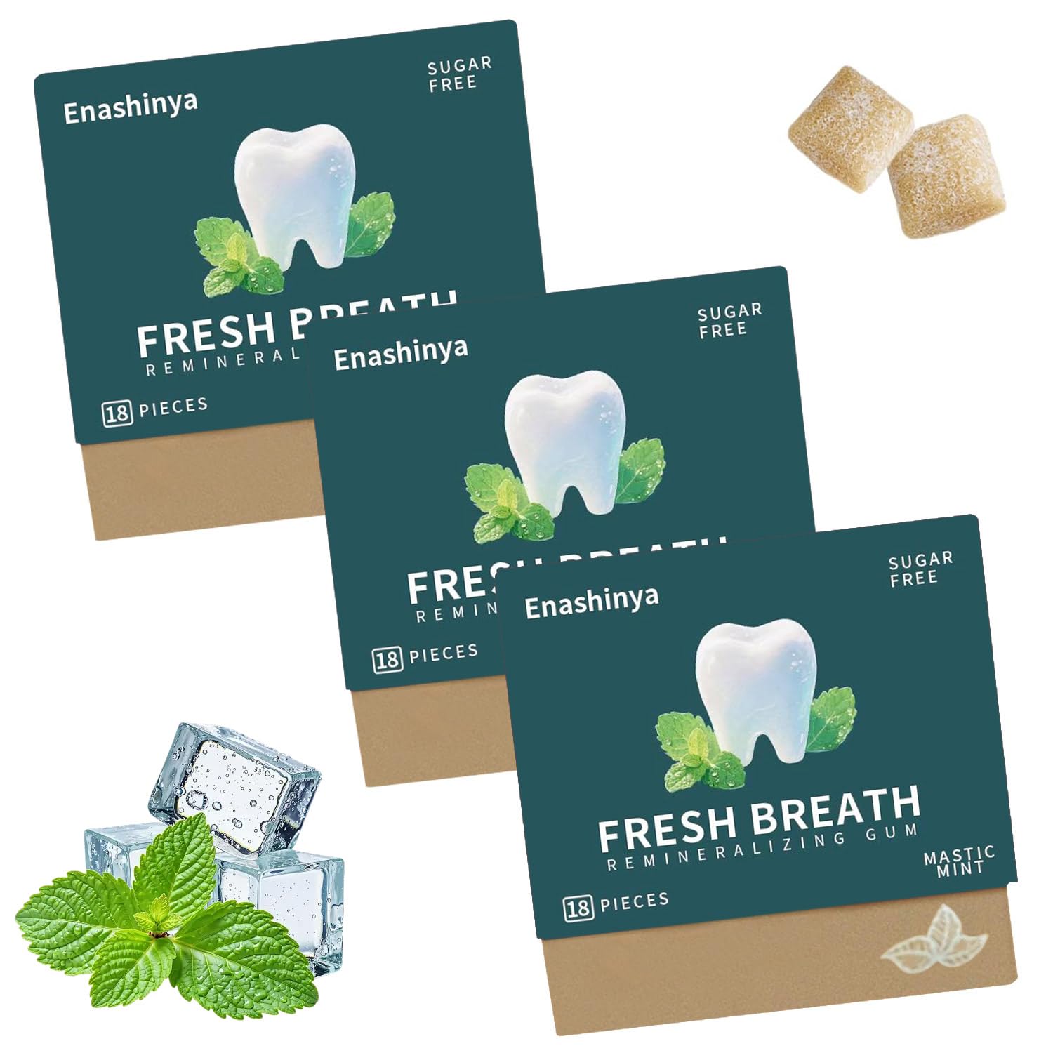 Chicle sin Azúcar Sabor Menta Tlizzf - Pack de 18 unidades