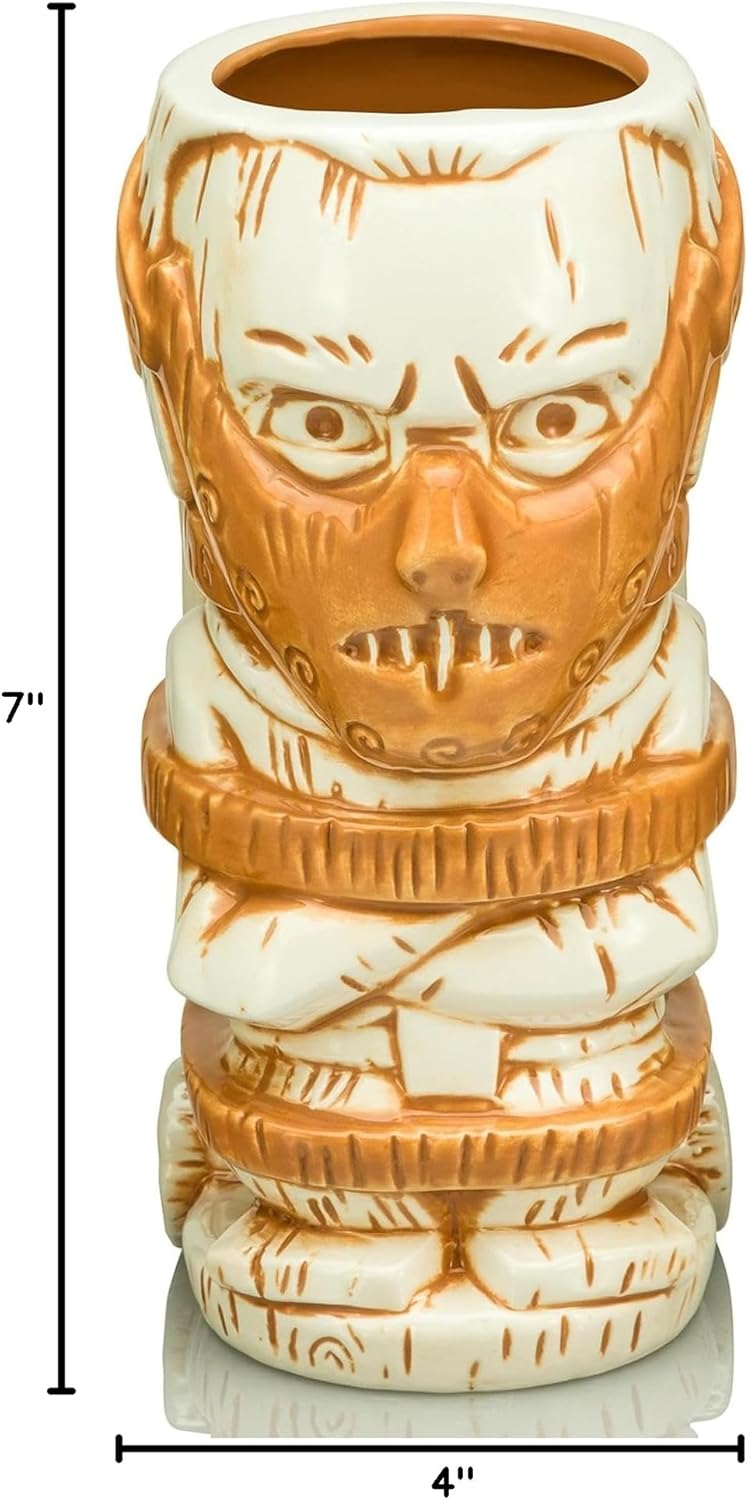Geeki Tikis The Silence of the Lambs Hannibal Lecter Ceramic Mug | Party Cocktail Tumbler For Liquor and Beverages | Holds 18 Ounces