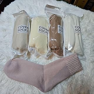 靴下 厚手 あったかソックス もこもこ靴下 冷え対策 5足組 裏起毛 クルー丈
