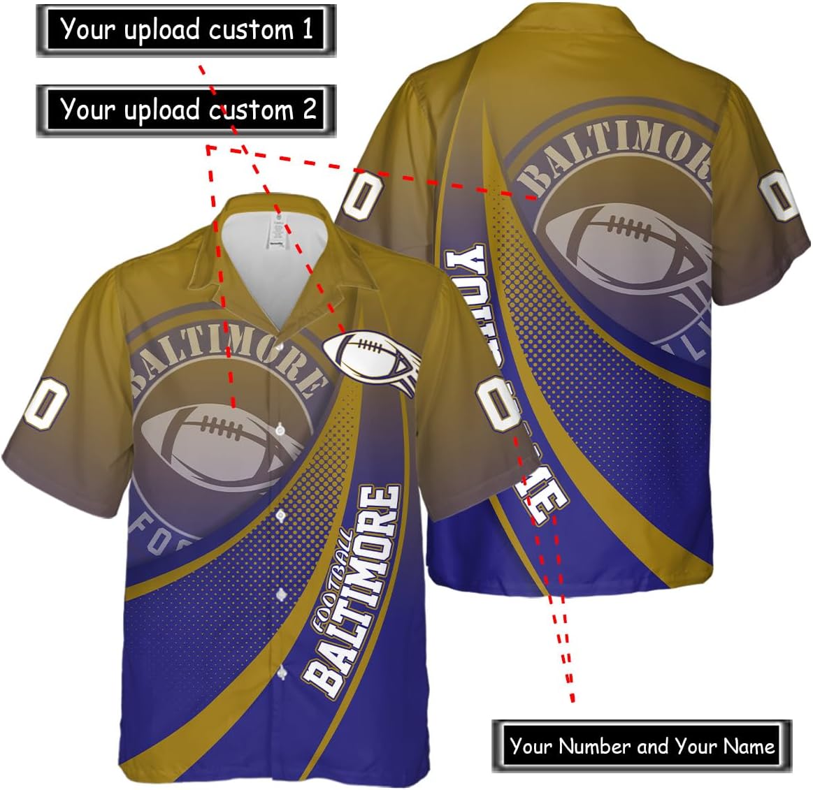 Discover Personalized Baltimore Football Team Ravens Hawaiian Shirts for Men, Gift for Fan