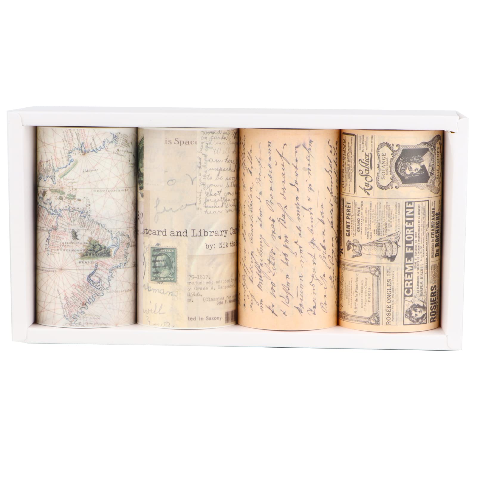 LGEGE 12 Rotoli Washi Tape Set Vintage, Larghezza 30/20/15/10 Mm, Motivo Geometrico, Decorazione Giapponese Antica Per Scrapbooking, Rtigianato Fai Da Te, Confezioni Regalo,diario, Pianificatori(3 M