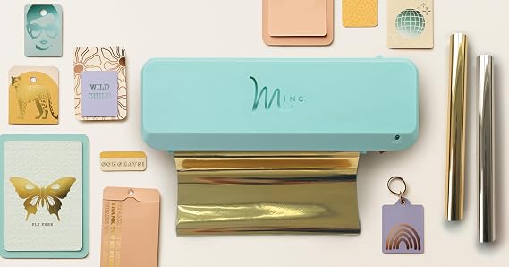 We R Makers Minc Foiling Machine for Crafts, 8.5-inch, Mint, Includes Transfer Folder, 6 Foil Sheets, 6 Starter Designs, Make Cards & Invitations