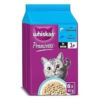 Whiskas Pranzetti Selezione di Pesce 1+ Adulto, Cibo Umido per Gatto