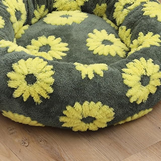 Foto 3 de 6 de Shienfir Cama redonda para perros con bordes elevados, cómodo nido para mascotas, dona, gato, felpa, suave