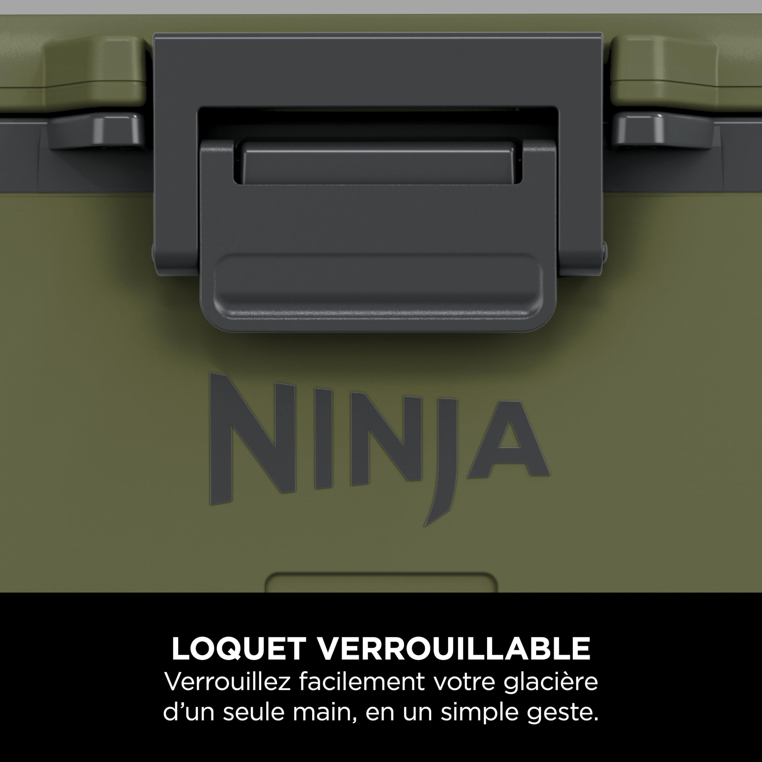 Ninja FrostVault Glacière Robuste et Isotherme, avec Roues FB245AMZEUUKGN | tiroir destockage à sec Dry Zone, conserve la glace plusieurs jours