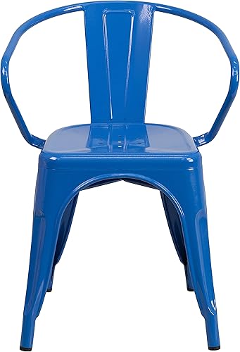 Vista 105 de Flash Furniture silla de metal con apoyabrazos, Metal