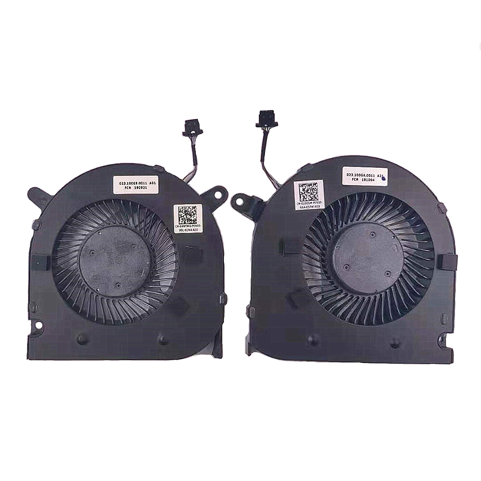 New Laptop CPU + GPU Cooling Fan for DELL 2019 GTX1650 G3 3590 G3-3590 2020 G3-3500 G3 15 3500 G3-5500 GTX1650 Series 04NYWG 0160GM EG75070S1-1C060-S9A EG75070S1-1C070-S9A FLLK FLLJ Fan