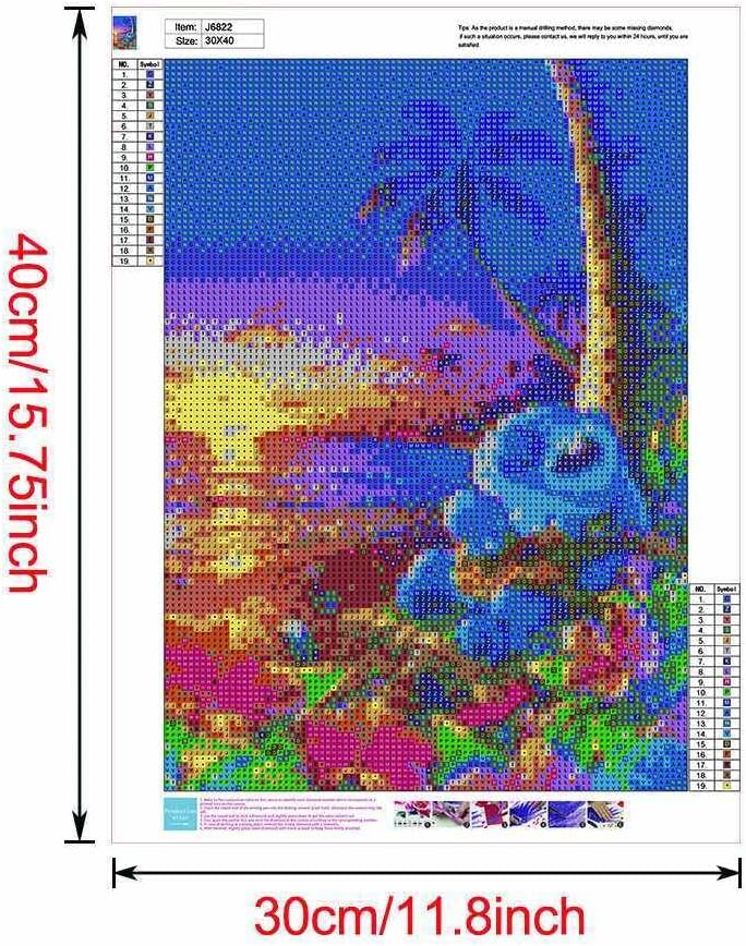 Набор для вышивания крестиком Diamond Painting Cute Blue Koala Diamond Painting Diamond Art Полная поверхность, Тип пасты, Искусство вышивания бисером, 5D Мозаика ручной работы, набор для рукоделия "Сделай сам" (специальные мероприятия), 30x40 см, фото 3